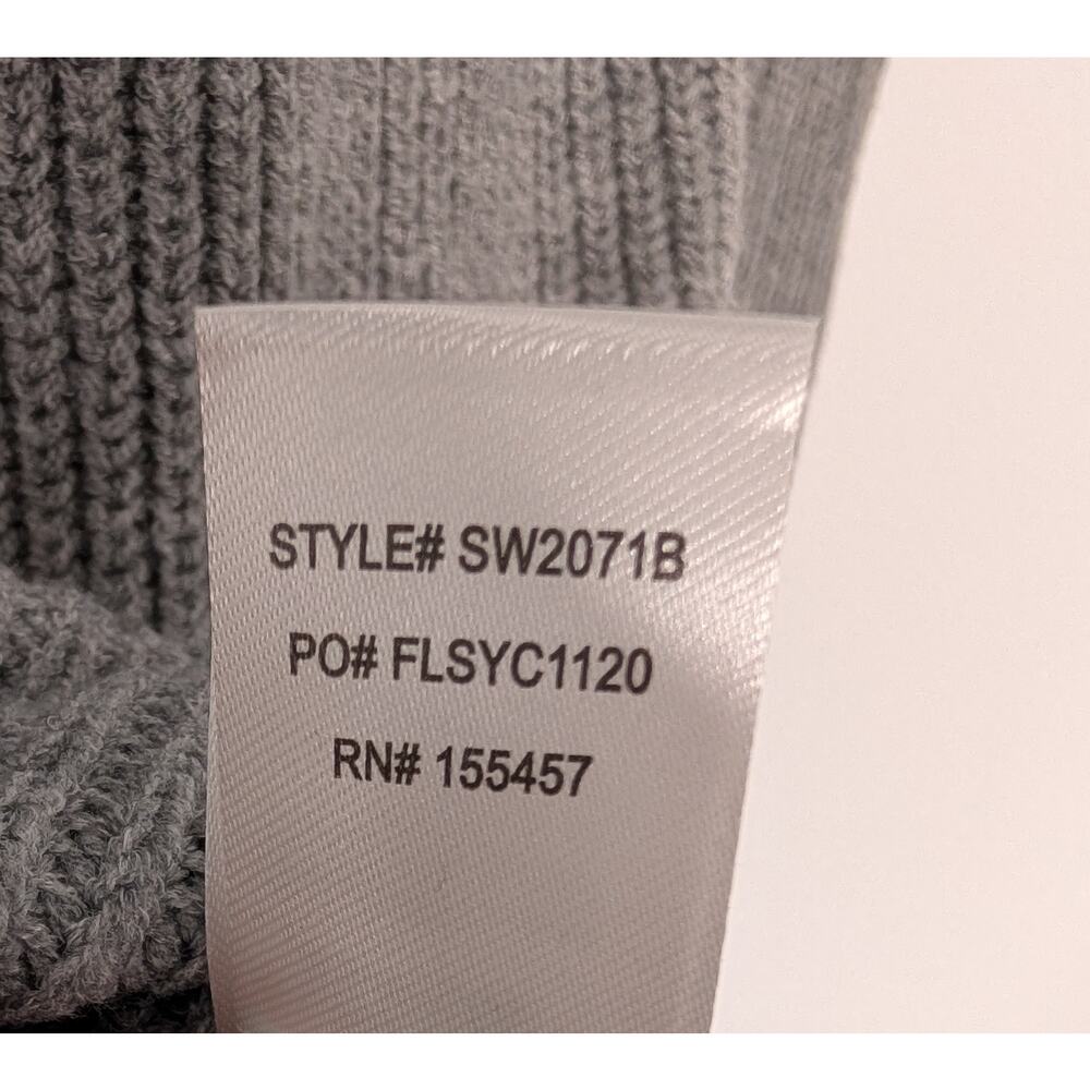 Lulus Sheerah Turtleneck Knit Sweater Dress Long Sleeve Gray - Picture 9 of 12